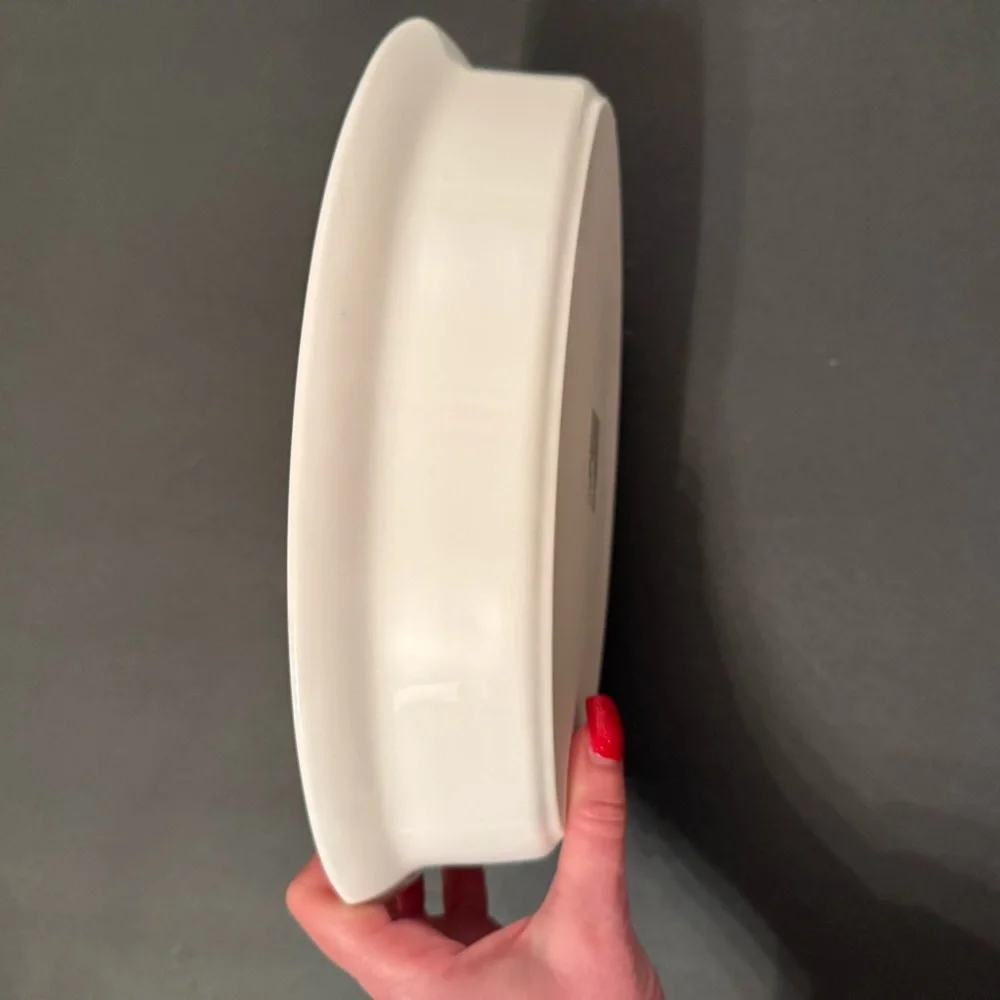 CRATE & BARREL BAKING DISH WHITE PORCELAIN OVAL HOME KITCHEN BAKEWEAR
